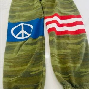 aviator nation EUC ***RARE*** Camo peace pants SZ S 4th of July pants SOLD OUT!